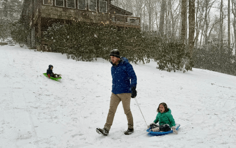winter snow sledding