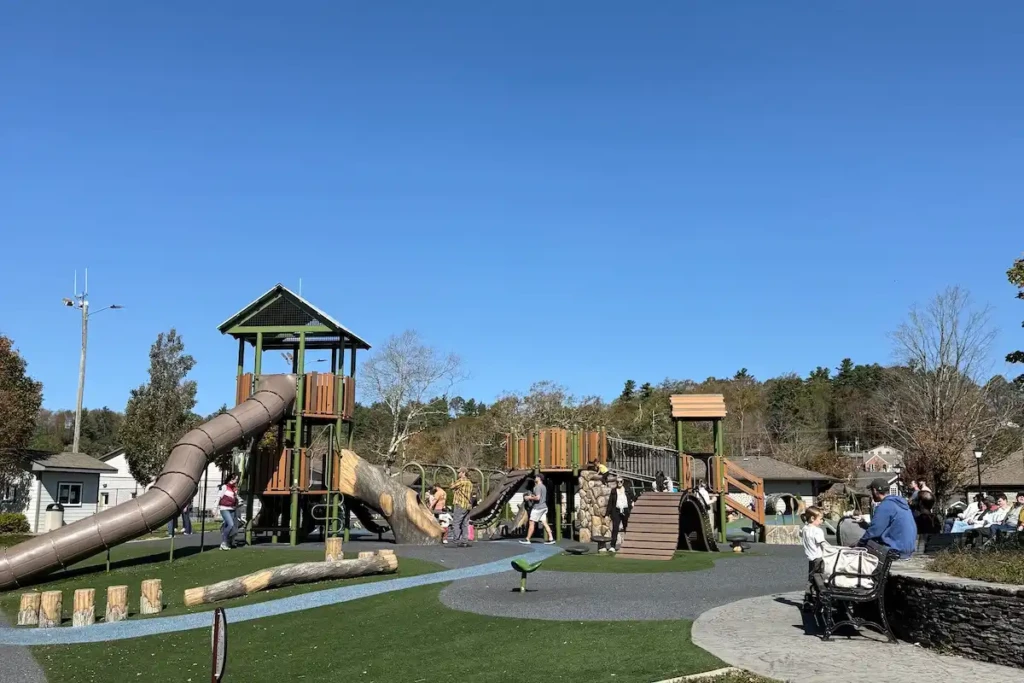 playground at memorial park in blowing rock, nc